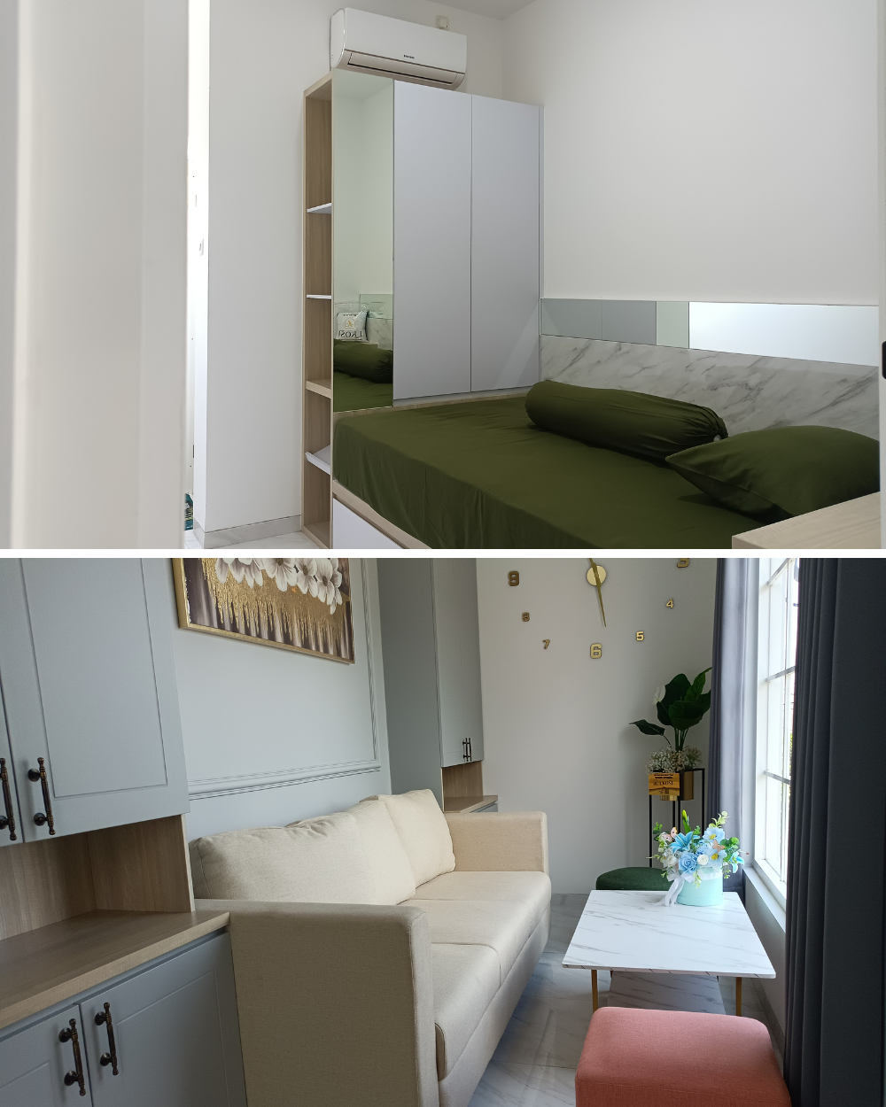 Rasa Hotel : Interior yang  satu kamar L-Kost serasa hotel bintang tiga dengan berbagai fasilitasnya.