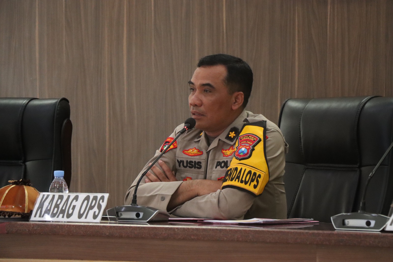 LAT PRA OPS: Polres Gresik menggelar sosialisasi Operasi Pekat Semeru 2025 di Mapolres Gresik.