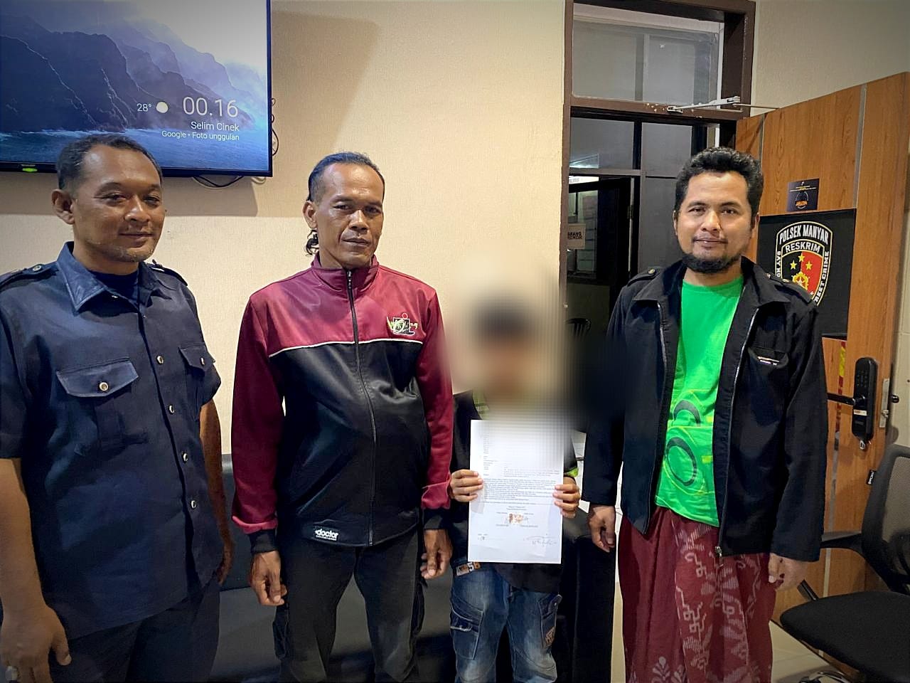 REHABILITASI : Polsek Manyar dan Dinsos Gresik sepakat rehabilitasi FN dan tidak dilakukan proses hukum.