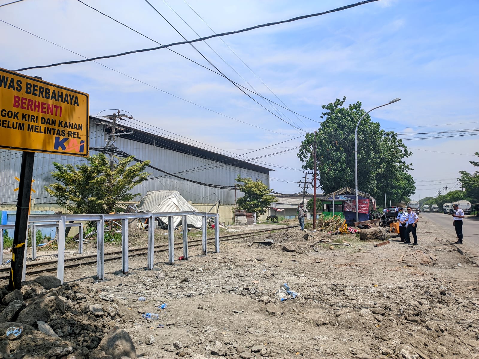 DIAMANKAN: Tempat lokasi kejadian (TKP) kecelakaan