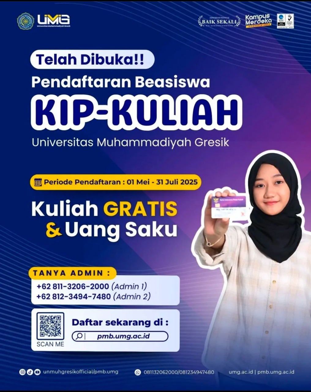 Kesempatan Emas : Kuliah Gratis di UMG? Daftar Beasiswa KIP Kuliah Sekarang.