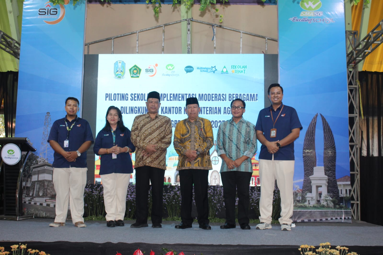 Perdana : SMA Semen Gresik dilaunching menjadi sekolah pertama moderasi beragama pertama di Kabupaten Gresik.