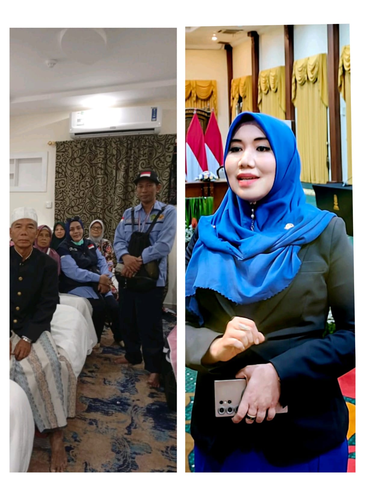 Dr Lia Istifhama (kanan) dan tengah kiri dr Nila Hapsari saat pendampingan haji bersama PPIH lainnya.