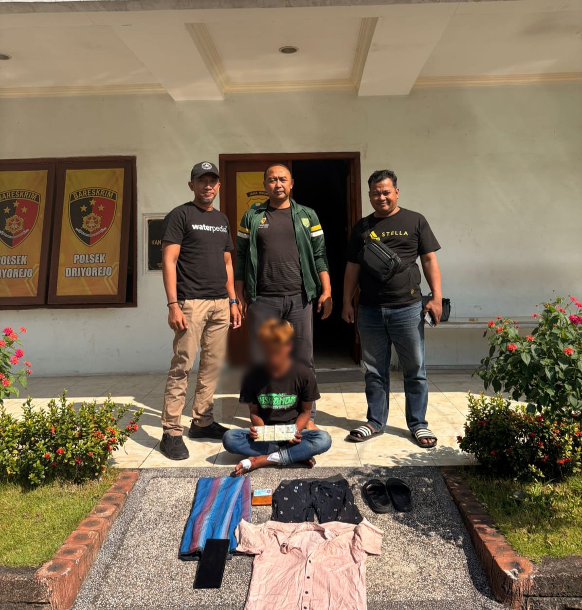 Seorang pelajar SMP diamankan Polsek Driyorejo usai melakukan pencurian sepeda motor di Perumahan Sumput Asri, Driyorejo.