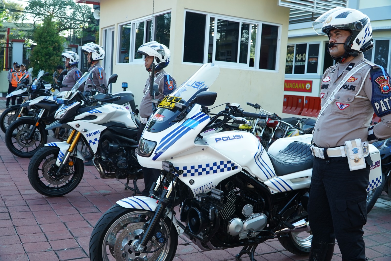 PERSIAPAN: Kepolisian Resor (Polres) Gresik memulai Operasi Patuh Semeru 2025 selama 14 hari ke depan.