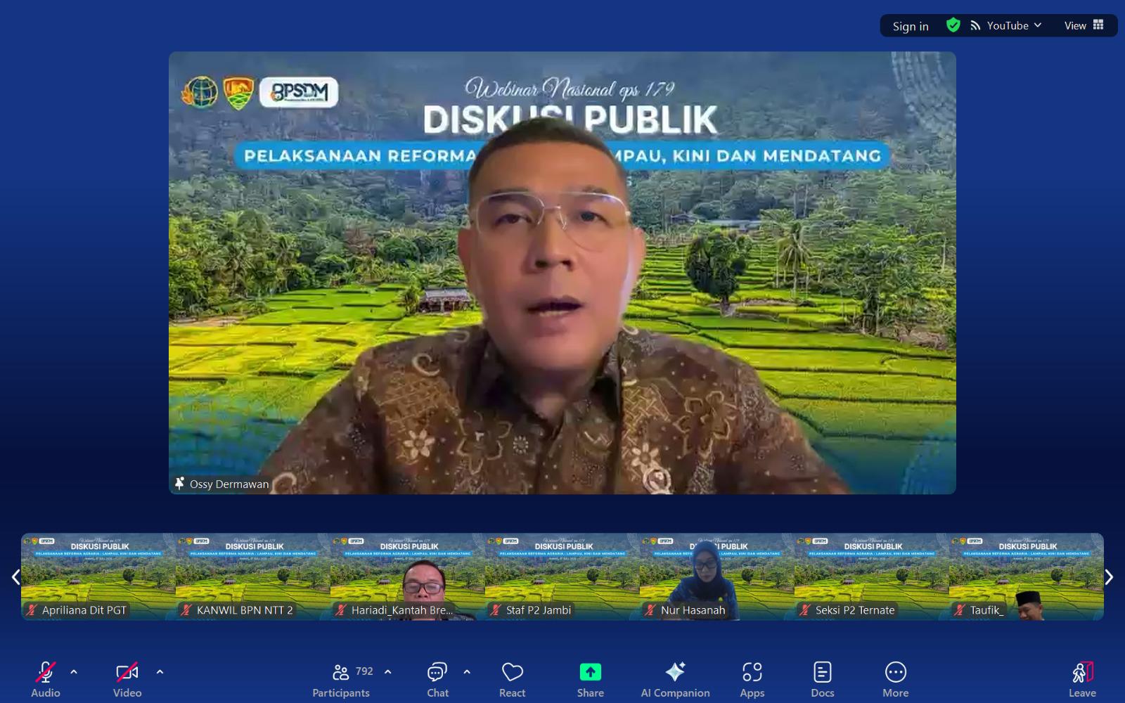 Wakil Menteri ATR/BPN, Ossy Dermawan.