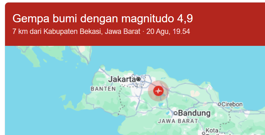 Gempa bumi terjadi di wilayah Banten