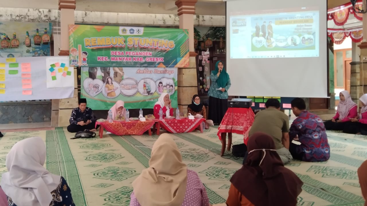 Pemdes Peganden menggelar rembuk stunting sebagai upaya menurunkan angka stunting.