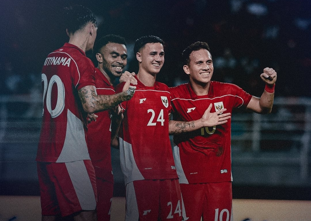 Pemain timnas Indonesia saat merayakan gol ke gawang Chinese Taipei. (Instagram @timnasindonesia)