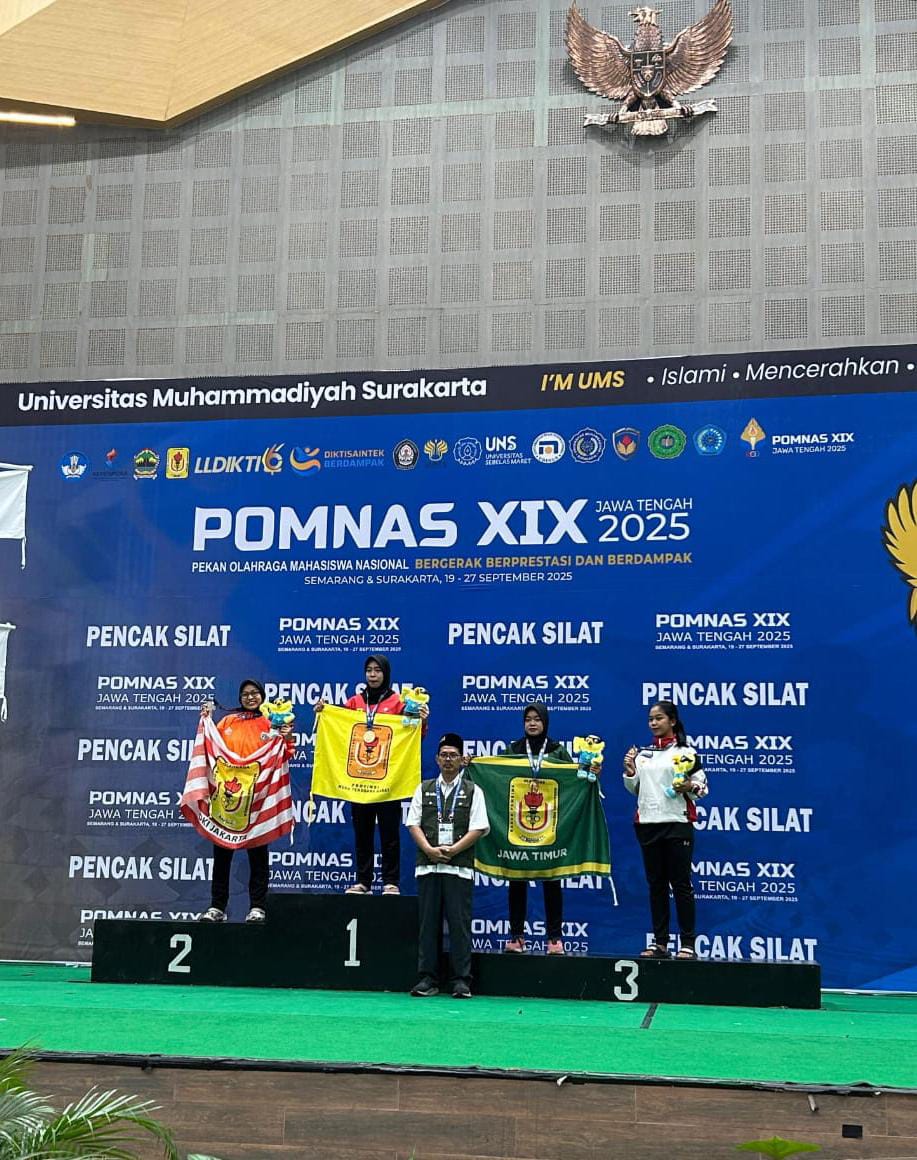 MERAIH : Atlet pencak silat Gresik berhasil meraih medali di ajang Pomnas.