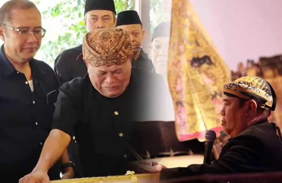 Kirun, yang dikenal dekat dengan Ki Anom Suroto Lebdonagoro, tiba di rumah duka sekitar pukul 10.50 WIB.