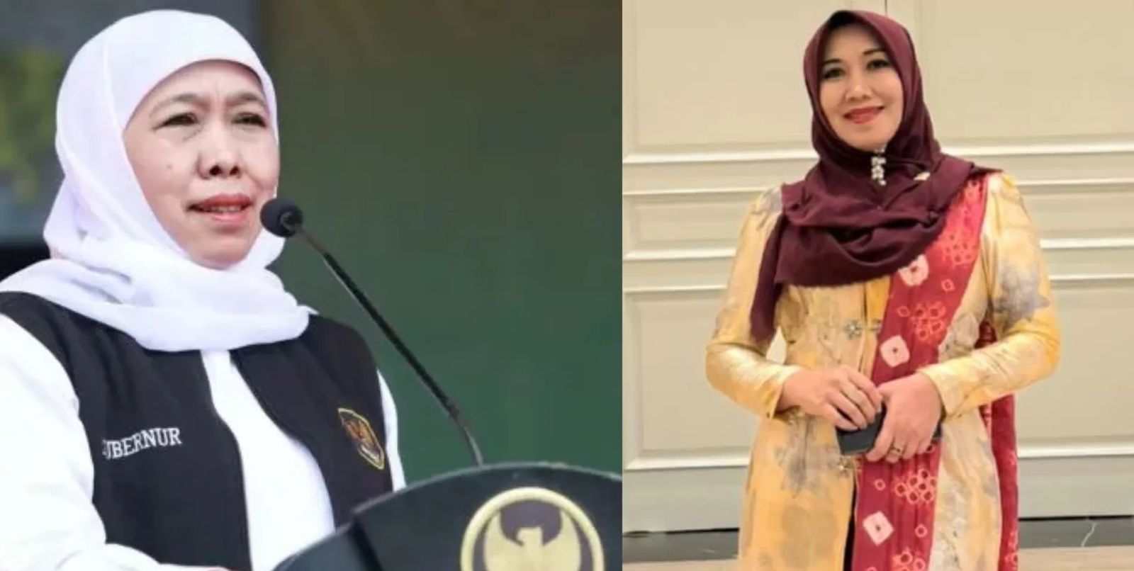 Gubernur Jawa Timur Khofifah Indar Parawansa dan Dr. Lia Istifhama, Anggota DPD RI asal Jawa Timur.