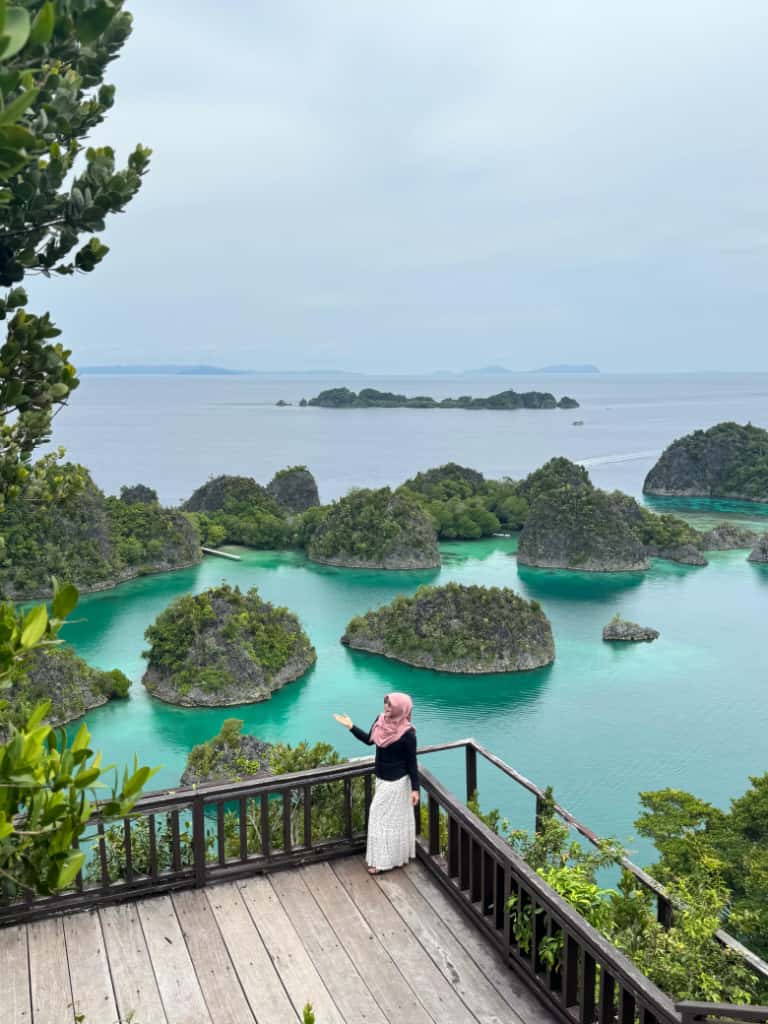 Ning Lia Istifhama saat di Raja Ampat Papua