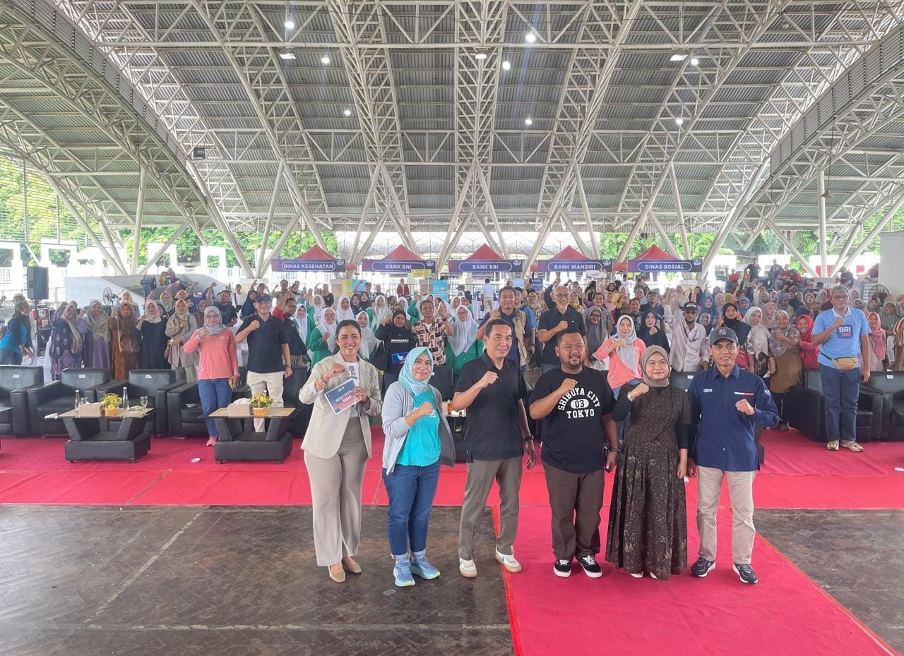 SOSIALISASI : Diikuti 300 UMKM dari berbagai paguyuban mengikuti sosialisasi KUR pinjaman Rp 100 juta tanpa jaminan.