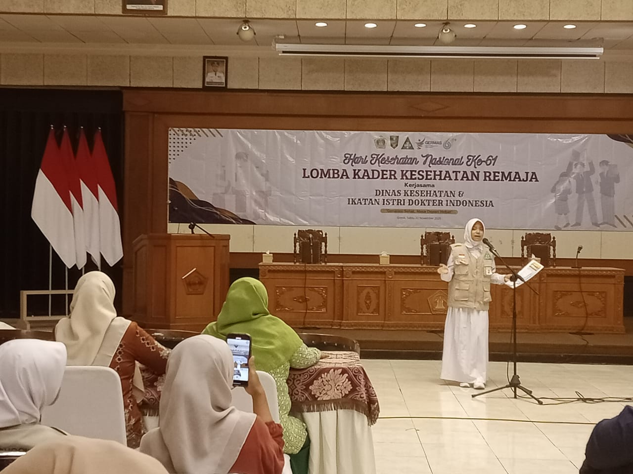 PELAJAR : Puluhan pelajar mengikuti lomba kader kesehatan remaja dari kolaborasi IIDI- Dinkes Gresik.