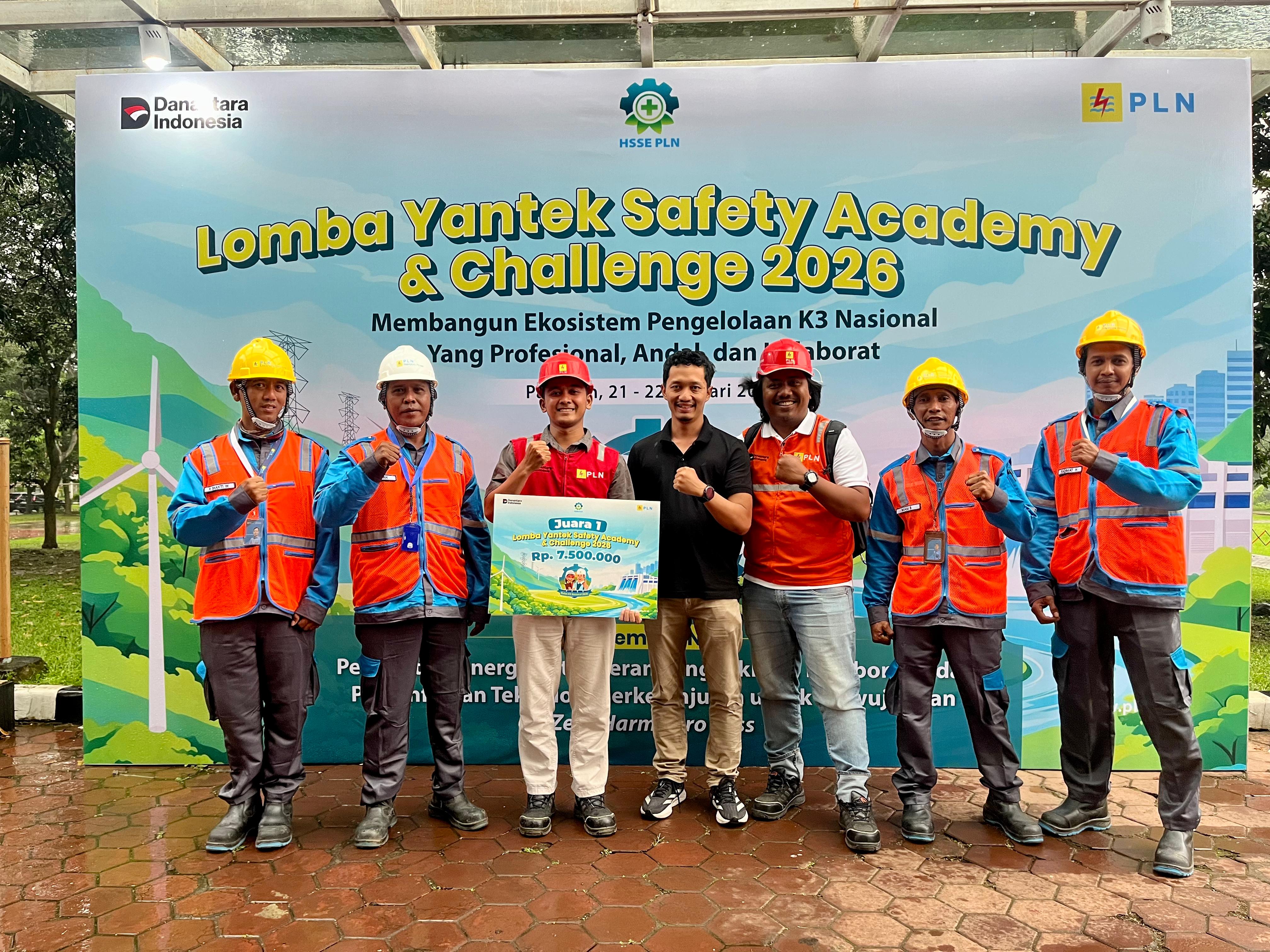 PLN UP3 Gresik berhasil menjadi juara dalam lomba Yantek safety Academy dan Challenge 2026.