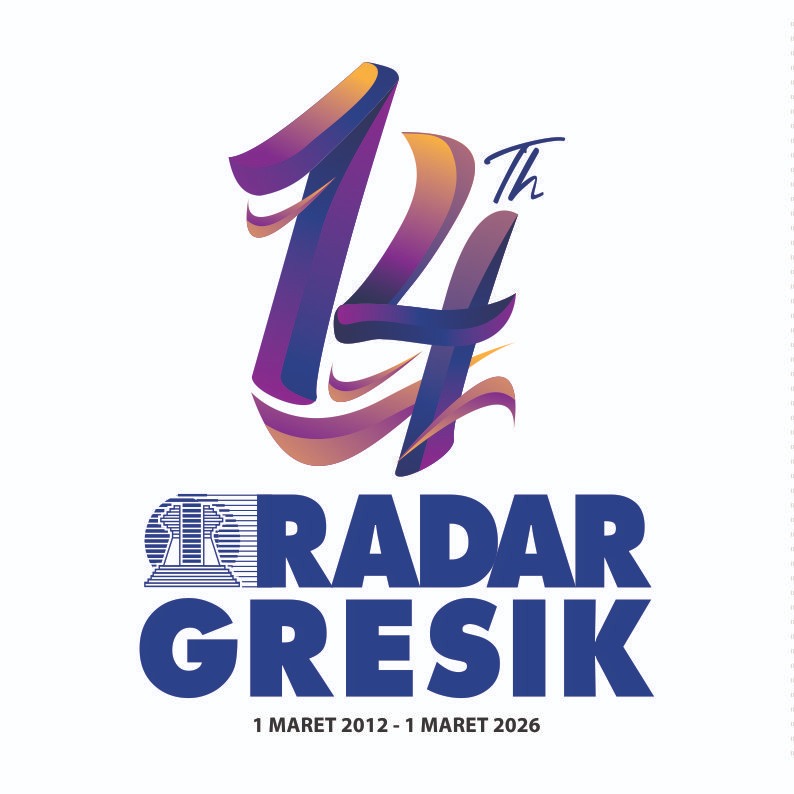 Logo HUT ke-14 Radar Gresik.