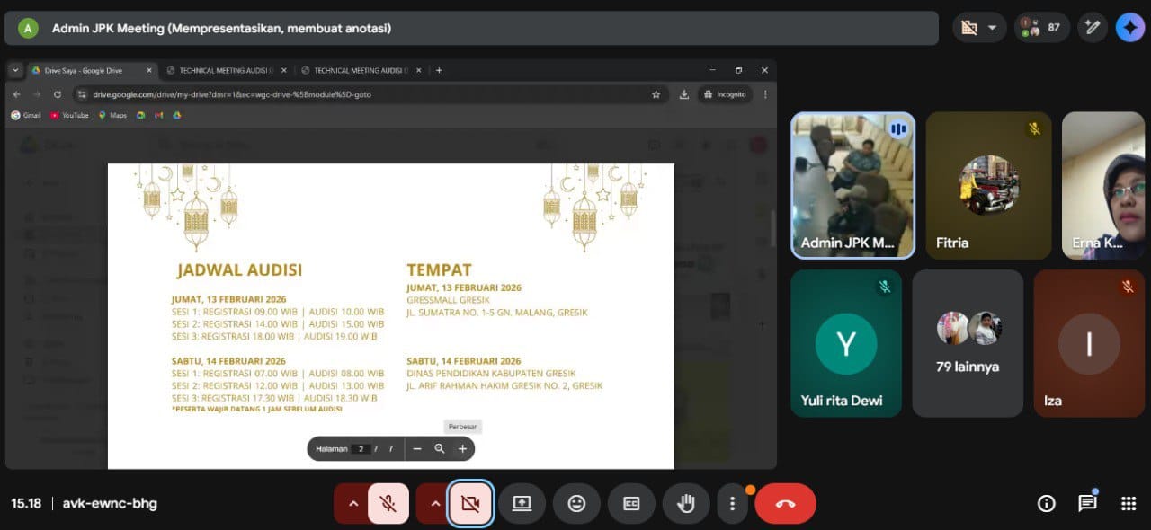 Technical Meeting peserta lomba Pildacil menjelang digelarnya audisi secara langsung.