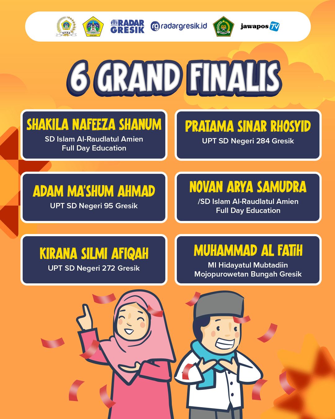 Para finalis pildacil dalam festival Ramadan 2026 Radar Gresik dan Jawa Pos TV. 