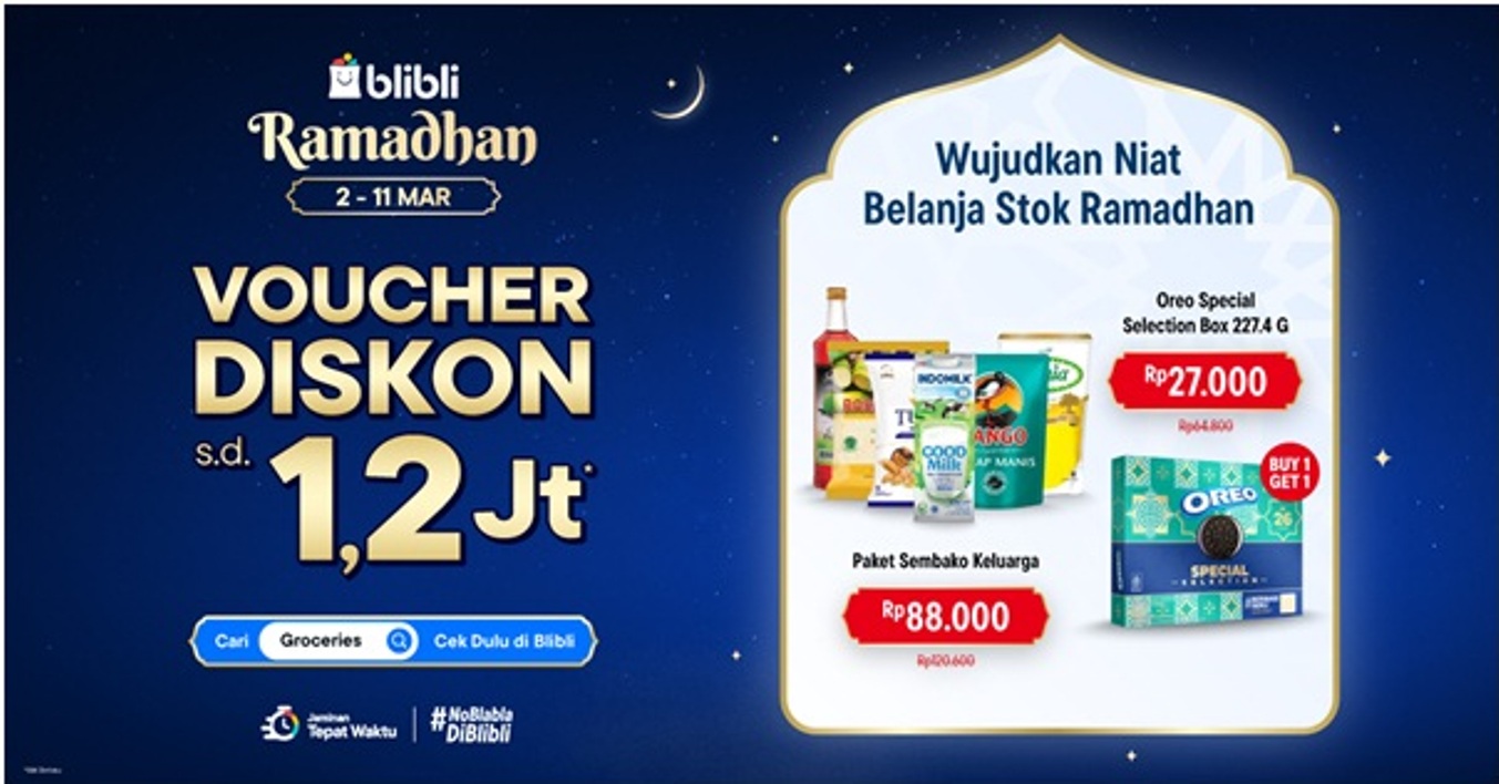 Blibli Ramadan Voucher Diskon hingga 1,2 Juta Rupiah