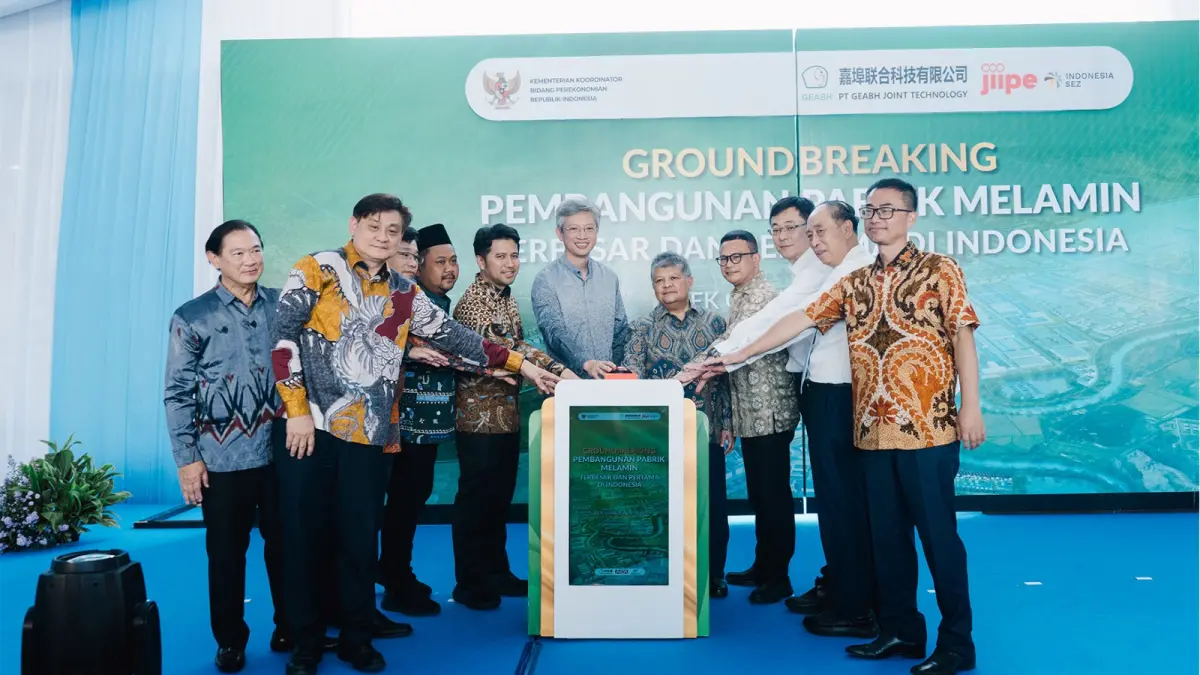 Hebat : Gebrakan ekonomi, pabrik melamin terintegrasi US$600 Juta segera berdiri di KEK Gresik. (Ist/Radar Gresik) 
