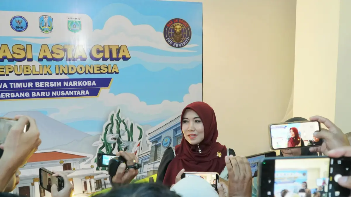Ning Lia apresiasi sinergi kuat antara pusat dan daerah dalam memerangi narkotika hingga ke tingkat desa. (IST/ RADAR GRESIK)