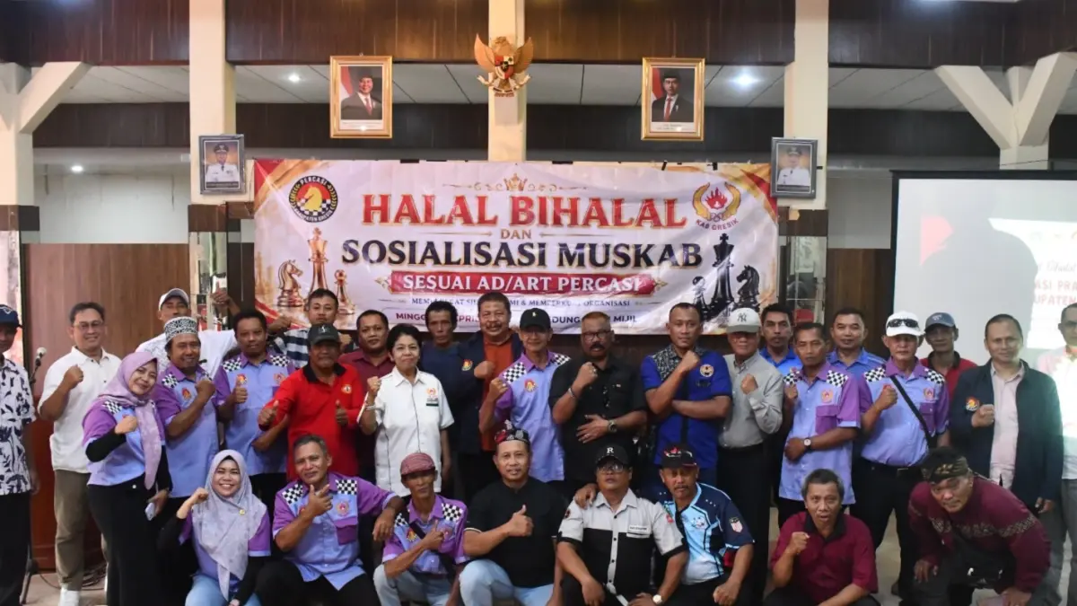 CATUR: Jajaran pengurus Percasi Gresik saat melakukan koordinasi persiapan bursa pencalonan ketua baru periode 2026-2030.