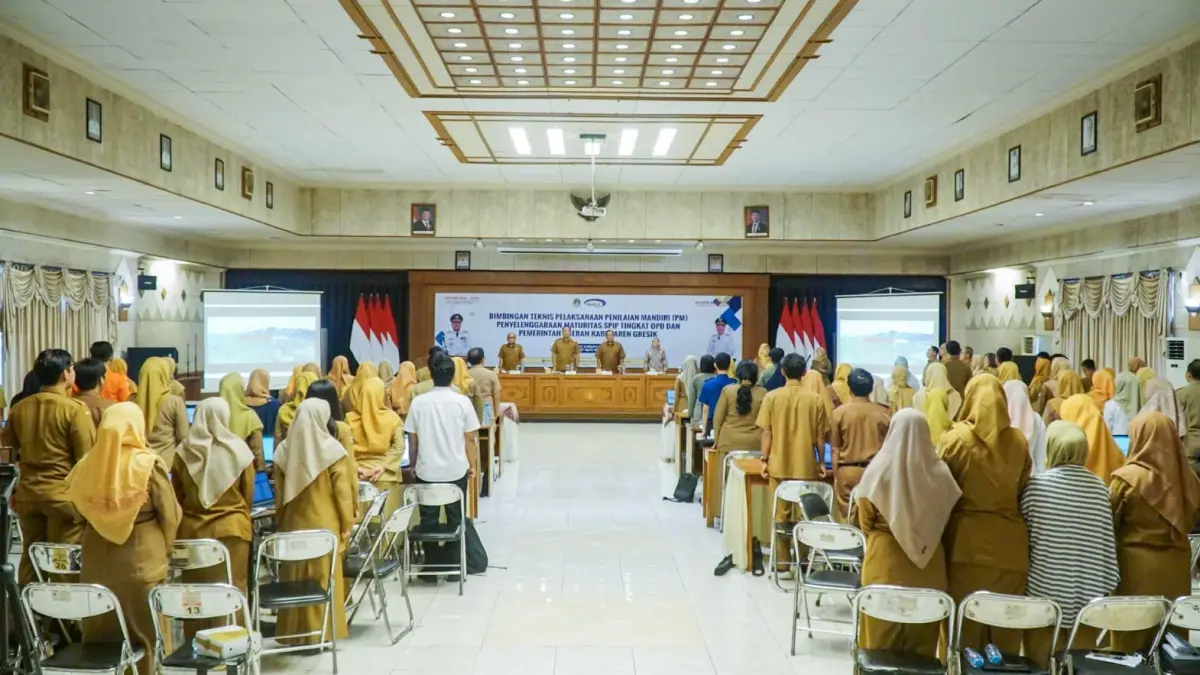 Perkuat Integritas. : Pemerintah Kabupaten Gresik melalui Inspektorat menggelar Bimtek untuk penguatan. (Ist/Radar Gresik) 