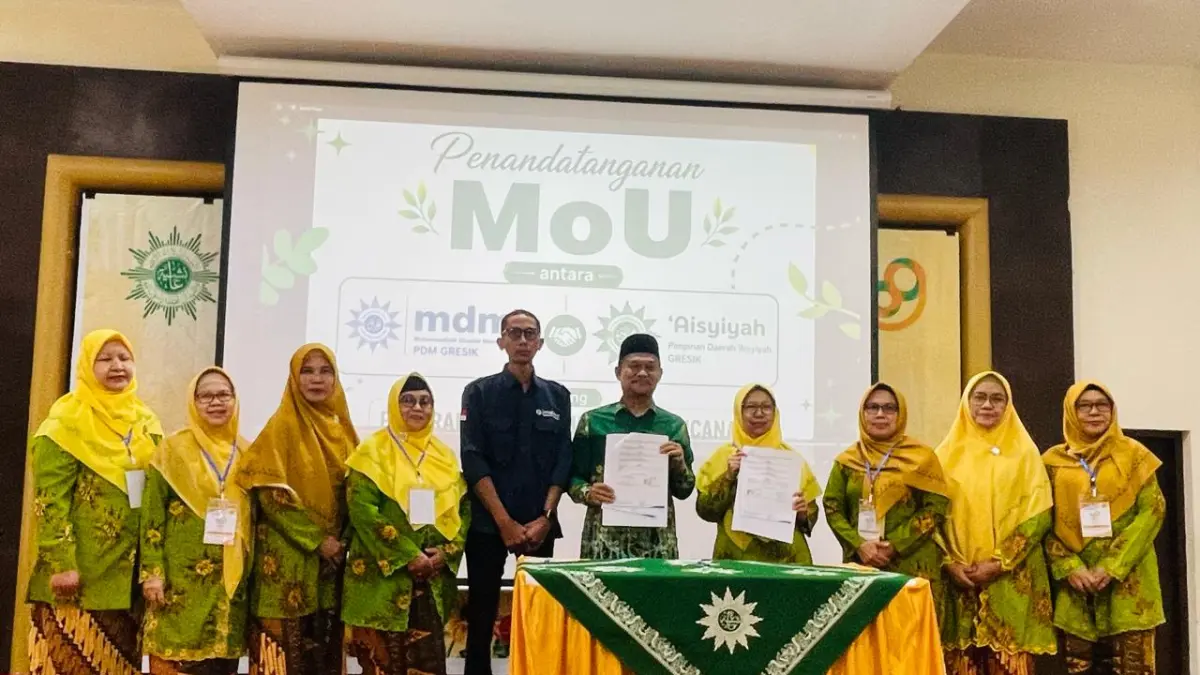 GARDA TERDEPAN : MoU dengan MDMC memantapkan langkah PDA ’Aisyiyah Gresik di garda terdepan dakwah kemanusiaan, kebencanaan, dan aksi mitigasi dampak sosial demi merajut ketahanan umat. (NOVIA/ RADAR GRESIK)