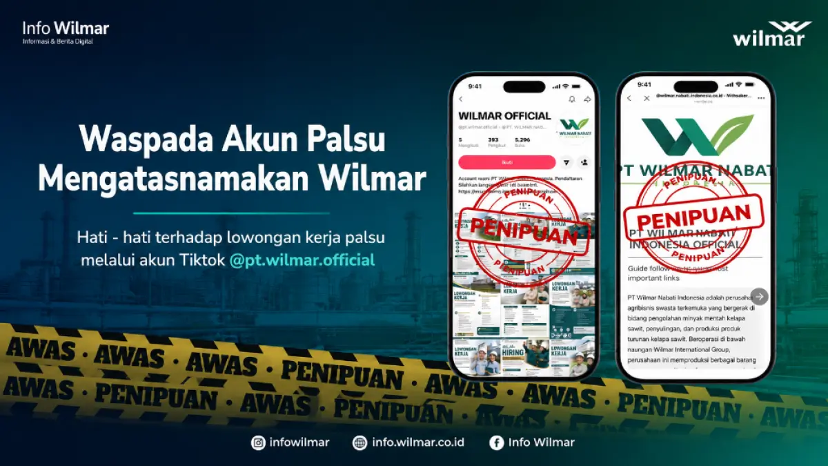 Wilmar Nabati Indonesia mengimbau masyarakat untuk meningkatkan kewaspadaan terhadap maraknya akun media sosial palsu.