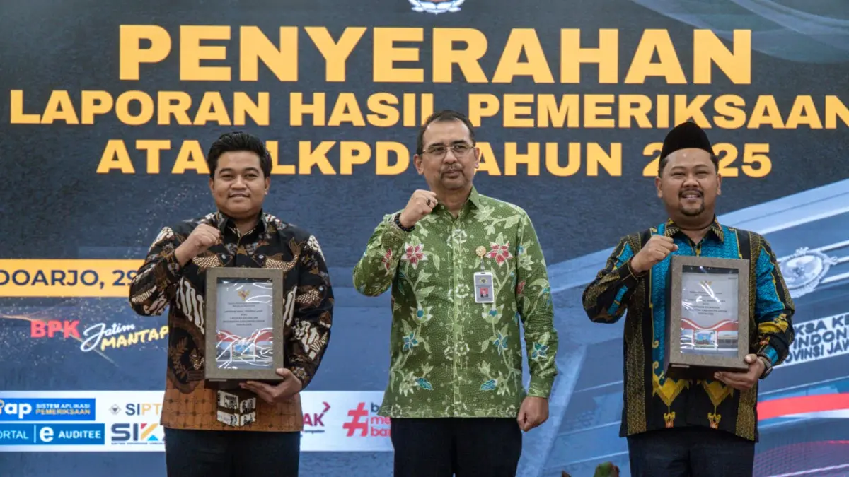 Hebat : Pemerintah Kabupaten Gresik sukses mempertahankan opini Wajar Tanpa Pengecualian (WTP) dari BPK RI atas LKPD Tahun Anggaran 2025. (Ist/Radar Gresik) 