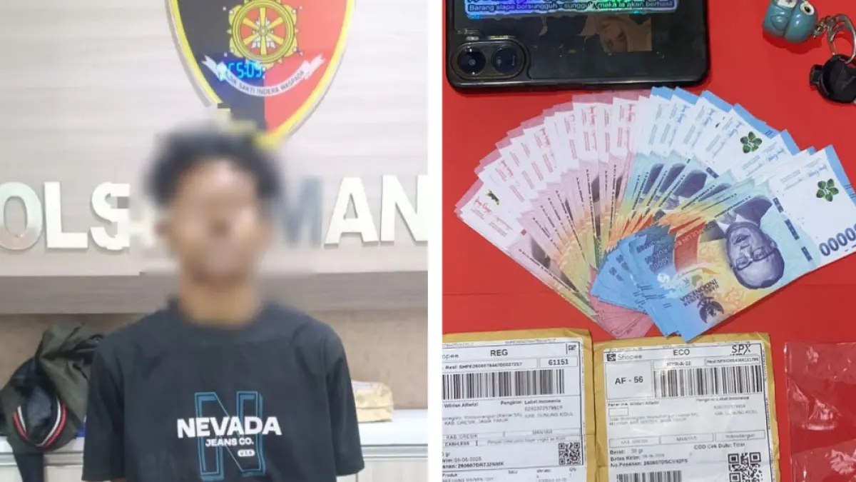 Nakal : Barang bukti saat diamankan oleh anggota Polsek Manyar. (Foto : Ist/Radar Gresik) 