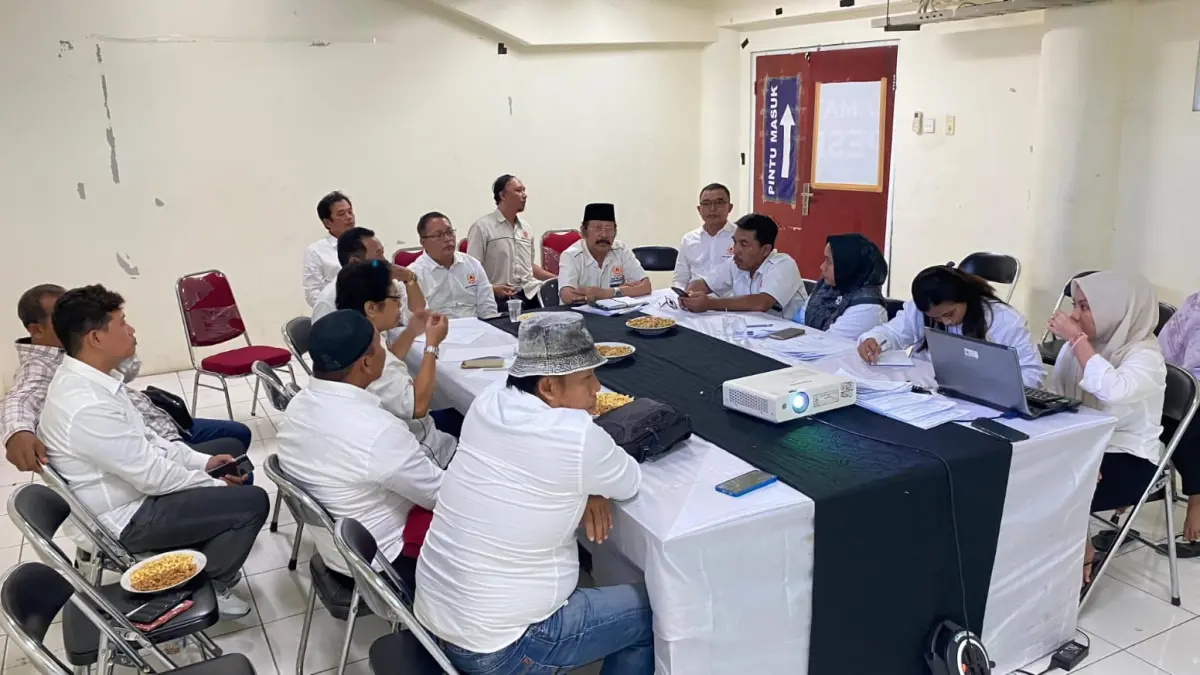 Pematangan : Rapat persiapan Bupati Cup 2026 KONI Kabupaten Gresik Gresik. (Foto : Fajar/Radar Gresik) 
