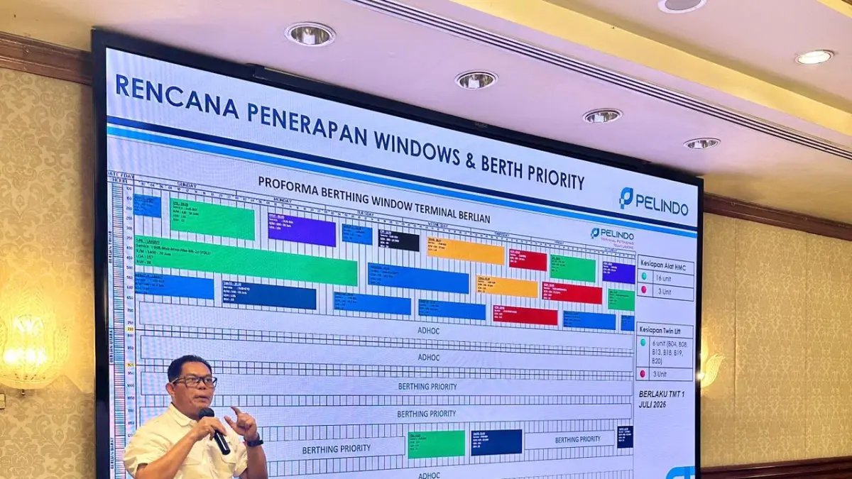 Jawa Timur, PT Terminal Teluk Lamong (TTL) resmi menerapkan sistem Berthing Window dan Berthing Priority di TPK Berlian mulai 1 Juli 2026. (Foto : Ist/Radar Gresik) 