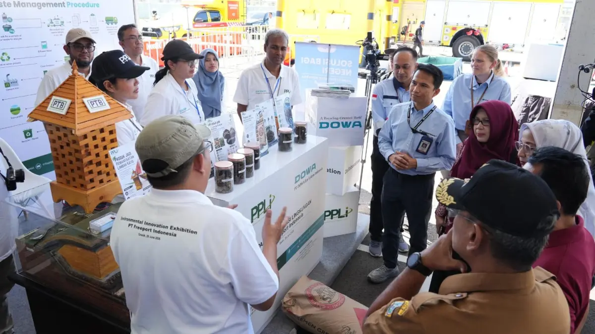 PPLI dan DESI Tampilkan Inovasi Pengelolaan Limbah Berkelanjutan pada Peringatan Hari Lingkungan Hidup di PT Freeport Indonesia. (Foto : Dok/Radar Gresik) 