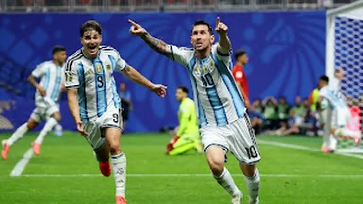 Pemain Argentina merayakan gol ke gawang Mesir dalam babak 16 Besar Piala Dunia 2026. (Foto : Ist/Reuters) 