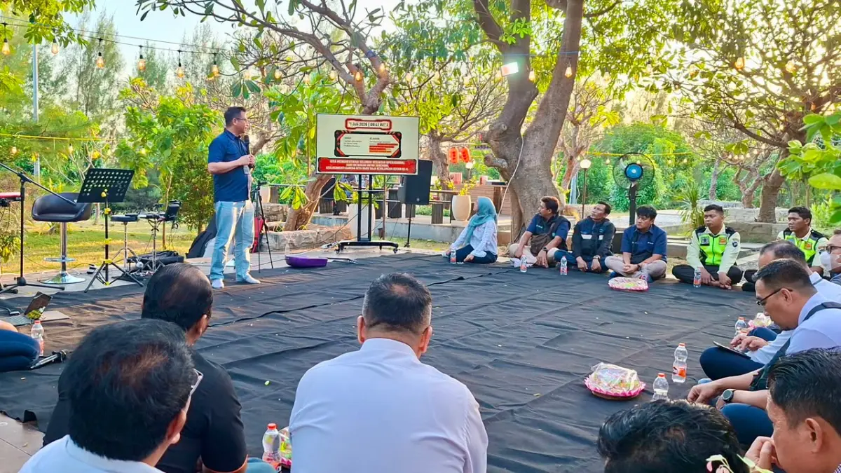 PT Terminal Teluk Lamong (TTL) kembali menegaskan komitmennya dalam menjaga standar Keselamatan dan Kesehatan Kerja (K3) melalui gelaran Safety Forum Triwulan II Tahun 2026. (Foto : Ist/Radar Gresik) 