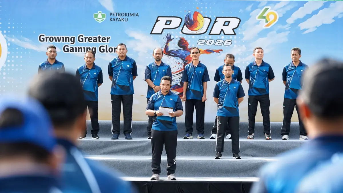 GARDA DEPAN KETAHANAN PANGAN NASIONAL : . Melalui sarana produksi bermutu, edukasi, dan pendampingan berkelanjutan,  PT Petrokimia Kayaku hadir menekan risiko gagal panen dan menjaga stabilitas pasokan pangan nasional dari tingkat akar rumput. (IST/ RADAR GRESIK)