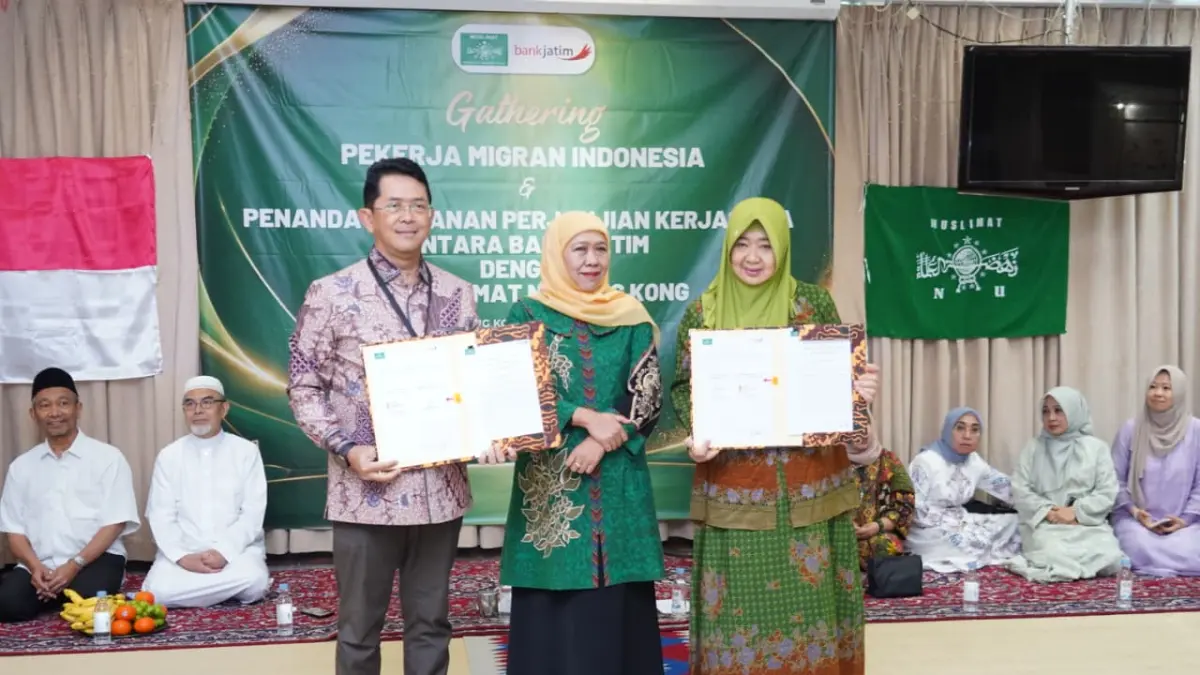 PT Bank Pembangunan Daerah Jawa Timur Tbk (Bank Jatim) resmi menjalin kerja sama dengan Pimpinan Cabang Istimewa (PCI) Muslimat NU Hong Kong dalam pemanfaatan layanan remitansi.