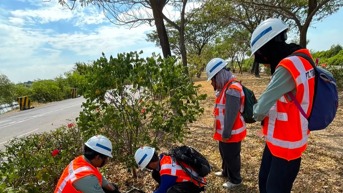 PT Terminal Teluk Lamong (TTL) berkolaborasi dengan Badan Riset dan Inovasi Nasional (BRIN) Kebun Raya Purwodadi dalam menggelar riset ekologis komprehensif di kawasan pelabuhan. (Foto : Ist/Radar Gresik) 