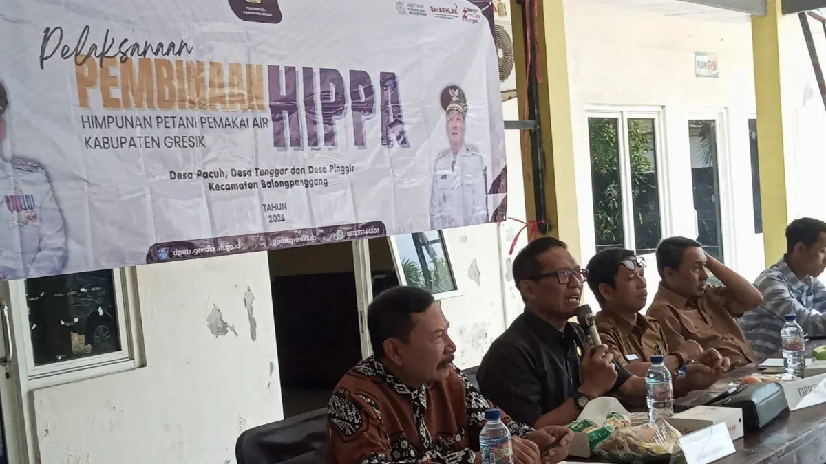 Wakil Ketua Komisi III DPRD Kabupaten Gresik, Abdullah Hamdi saat sosialisasi bersama HIPPA. (Dok/Radar Gresik)