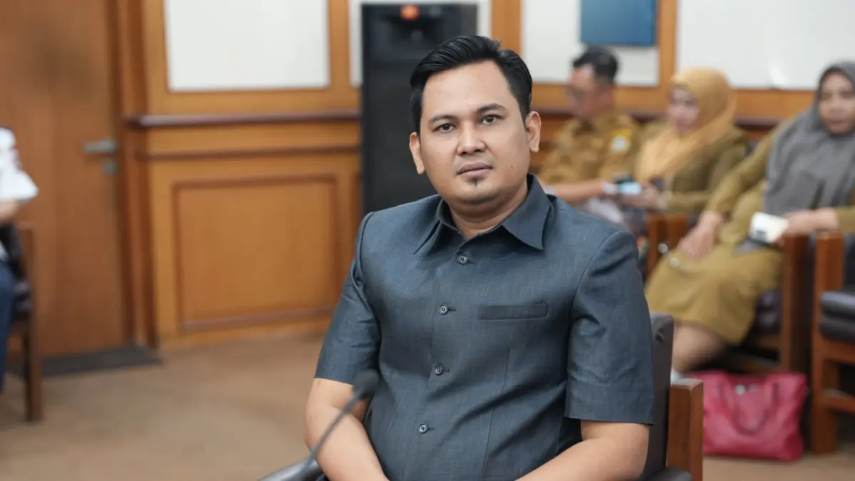 Ketua Fraksi PDI Perjuangan DPRD Gresik Dimaz Fahturachman. (Foto : Fajar/Radar Gresik) 