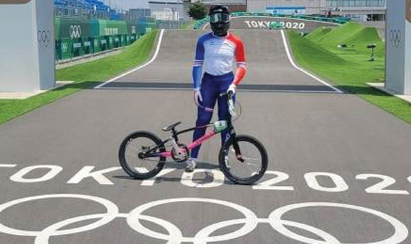 Sepeda asal Gresik, Jawa Timur yang digunakan atlet Prancis di ajang Olimpiade Tokyo 2020. (DOK/INSTAGRAM)