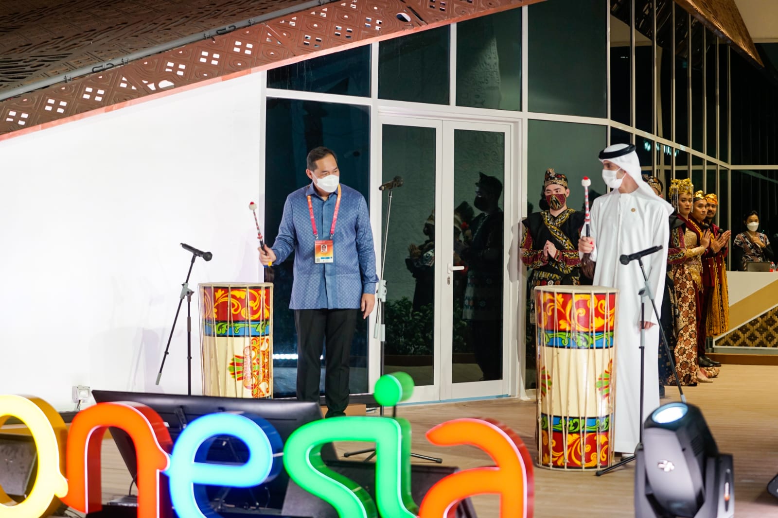 OPTIMISTIS: Menteri Perdagangan Muhammad Lutfi saat membuka Paviliun Indonesia pada Expo 2020 Dubai.