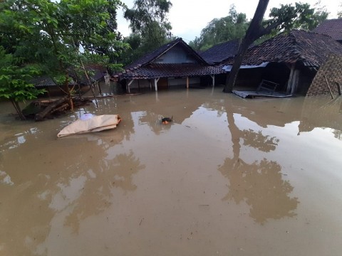 Banjir : Luapan Kali Lamong menjadi bencana tahunan dan PR bagi Pemkab Gresik. (Dok/Radar Gresik)
