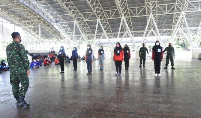SELEKSI: Ratusan siswa mengikuti seleksi calon Paskibraka tahun 2021 kemarin.