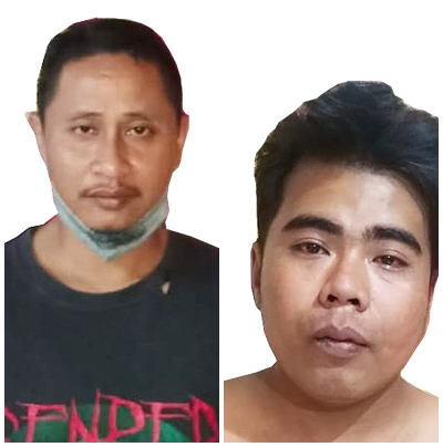 DIAMANKAN : Kedua tersngka Moh. Noval Rizki Firmansyah dan Sucipto saat diamankan anggota gabungan Satreskrim Polsek Panceng dan anggota Resmob Polres Gresik beserta barang bukti motor curiannya.(Ist/Radar Gresik)