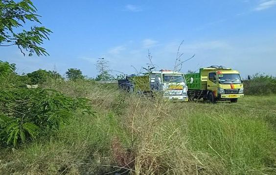 ILEGAL: Aktivitas usaha galian C ilegal yang dijalankan kedua terdakwa langsung berhenti usai penggrebekan oleh anggota Direskrimsus Polda Jawa Timur di Desa Metatu, Kecamatan Benjeng. (ist/Radar Gresik)