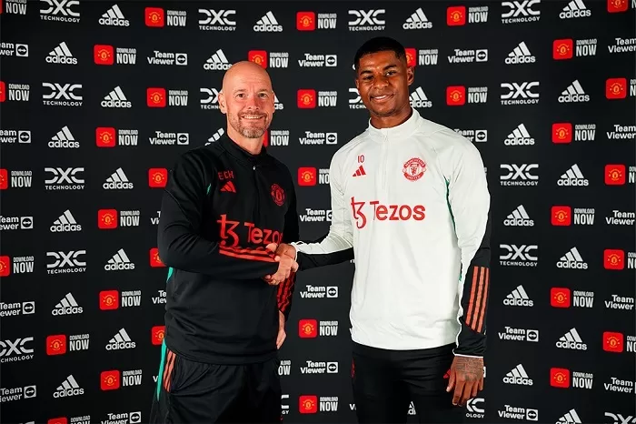 Marcus Rashford Berjabat Tangan dengan Manajer United Usai Perpanjang Kontrak hingga 2028.