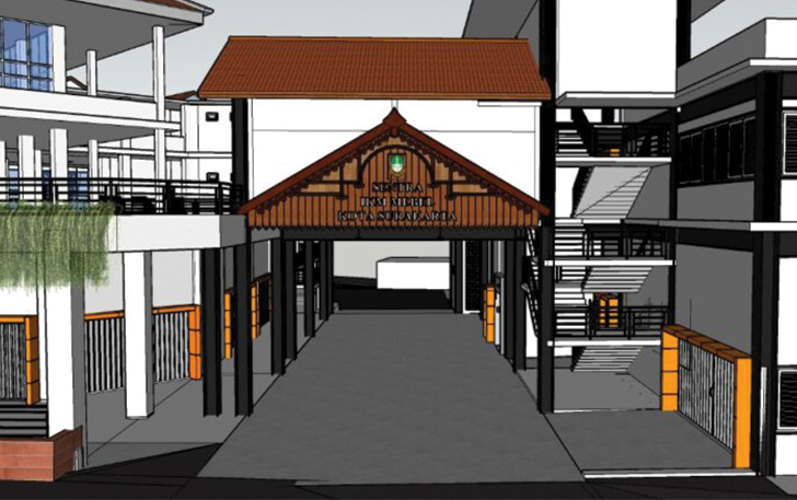 Desain proyek pembangunan IKM Mebel. Proyek ini direncanakan selesai bulan depan.